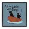 Stupell Industries Boat Life with Dog Framed Floater Canvas Wall Art Design by Dog Is Good